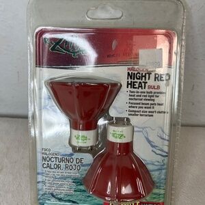 Red 75 watt 2 pack night heat Halogen "previous style" Zilla NOS